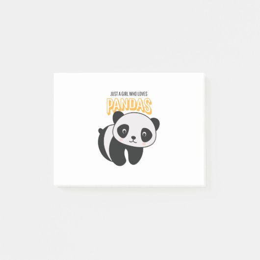 Nur ein Mädchen, das Pandas Lieben Post-it Klebezettel (Vorderseite)