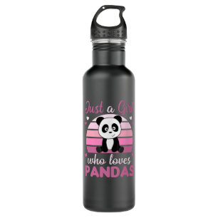 Nur ein Mädchen, das Pandas Lieben - Sweet Panda Edelstahlflasche
