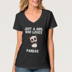 Nur Ein Mädchen Das Pandas Liebt Panda Für Mädchen T-Shirt