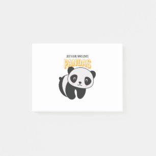 Nur Ein Mädchen Das Pandas Liebt Post-it Klebezettel