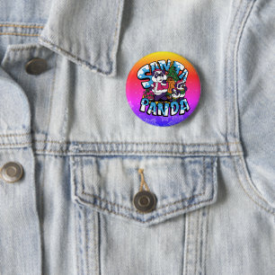 Nur ein Mädchen, das Pandas liebt - Süßer Weihnach Button