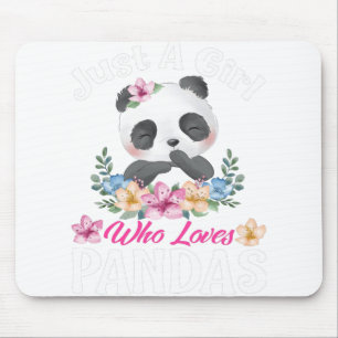 Nur Ein Mädchen Das Pandas Liebt Süßes Panda T-Shi Mousepad