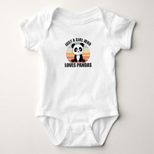 Nur ein Mädchen, das Pandas Niedlich Panda Lieben Baby Strampler