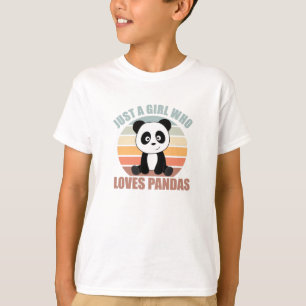Nur ein Mädchen, das Pandas-Niedliche Tiere Lieben T-Shirt