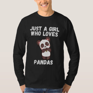 Nur ein Mädchen, das Pandas Panda für Mädchen Lieb T-Shirt