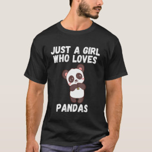 Nur ein Mädchen, das Pandas Panda für Mädchen Lieb T-Shirt