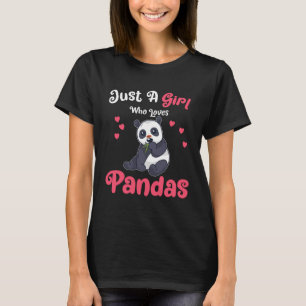 Nur ein Mädchen, das Pandas Panda Lieben T-Shirt