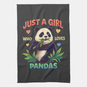 Nur ein Mädchen, das Pandas süß findet Geschirrtuch