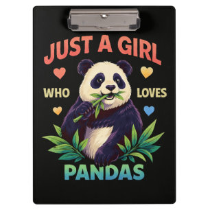 Nur ein Mädchen, das Pandas süß findet Klemmbrett