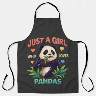 Nur ein Mädchen, das Pandas süß findet Schürze