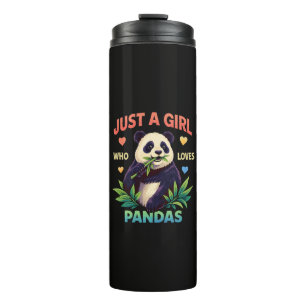 Nur ein Mädchen, das Pandas süß findet Thermosbecher