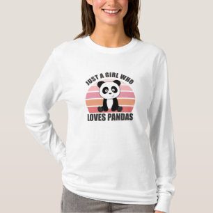 Nur ein Mädchen, das Pandas Sweet Animals Lieben T-Shirt