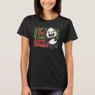 Nur ein Mädchen, das Pandas-Tier für Frauen Liebe T-Shirt