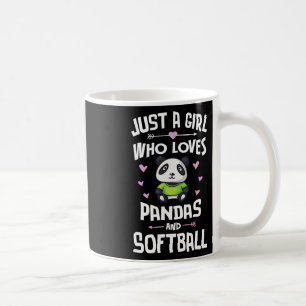 Nur ein Mädchen, das Pandas und Softll-Geschenke f Kaffeetasse