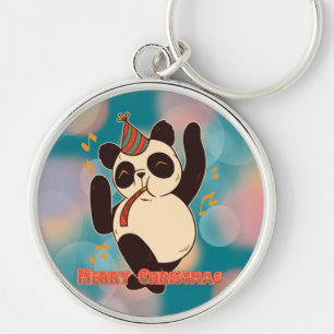 Nur ein Mädchen, das Pandas Weihnachtsfeier liebt Schlüsselanhänger