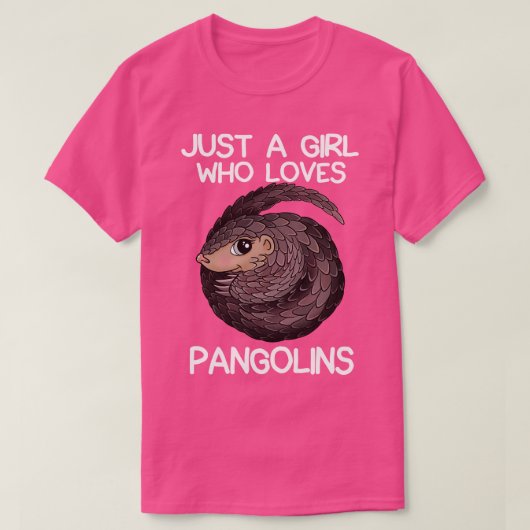 Nur ein Mädchen, das Pangolins Liebe 1 T-Shirt (Design vorne)