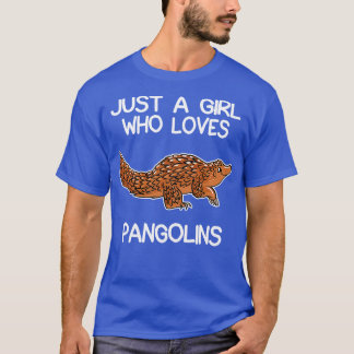 Nur ein Mädchen, das Pangolins Liebe 2 T-Shirt