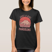 Nur ein Mädchen, das Pangolins Lieben Pangolin-Zit T-Shirt (Vorderseite)