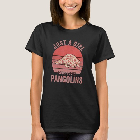 Nur ein Mädchen, das Pangolins Lieben Pangolin-Zit T-Shirt (Vorderseite)
