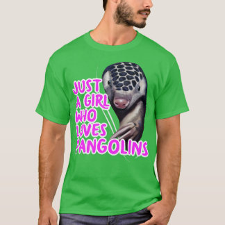 Nur ein Mädchen, das Pangolins Lieben T-Shirt