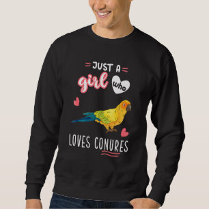 Nur ein Mädchen, das Parrot Bird Lieben konsumiert Sweatshirt