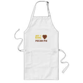 Nur ein Mädchen, das Pecan-Kuchen Lieben Lange Schürze