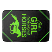 Nur ein Mädchen, das Personalisiert Pferde Liebe Badematte (Vorderseite)