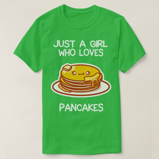 Nur ein Mädchen, das Pfannkuchen Liebe T-Shirt (Design vorne)