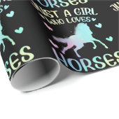 Nur ein Mädchen, das Pferd Liebe Geschenkpapier (Rolleneckpunkt)