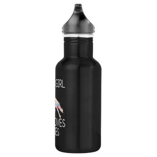 Nur ein Mädchen, das Pferde  Edelstahlflasche (Rechts)