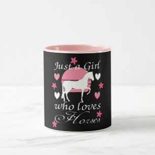 Nur ein Mädchen, das Pferde in Rosa liebt Tasse