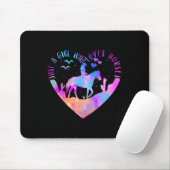 Nur ein Mädchen, das Pferde Liebe1 Mousepad (Mit Mouse)