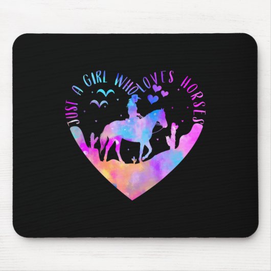 Nur ein Mädchen, das Pferde Liebe1 Mousepad (Vorne)