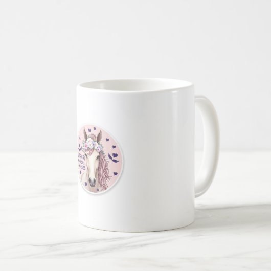 Nur ein Mädchen, das Pferde Liebe (2) Kaffeetasse (VorderseiteRechts)