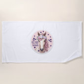 Nur ein Mädchen, das Pferde Liebe (2) Strandtuch (Vorderseite)