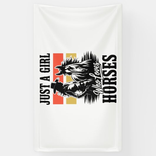 Nur ein Mädchen, das Pferde Liebe (3) Banner (Vertikal)