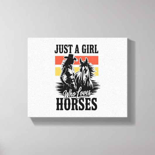 Nur ein Mädchen, das Pferde Liebe (3) Leinwanddruck (Vorderseite)