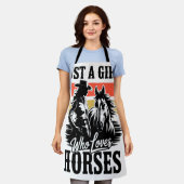 Nur ein Mädchen, das Pferde Liebe (3) Schürze (Getragen)