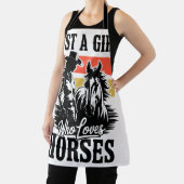 Nur ein Mädchen, das Pferde Liebe (3) Schürze (InSitu)