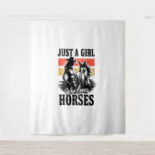 Nur ein Mädchen, das Pferde Liebe (3) Wandteppich (Vorderseite)