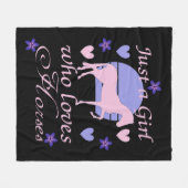 Nur ein Mädchen, das Pferde Liebe Fleecedecke (Vorderseite (Horizontal))