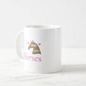 Nur ein Mädchen, das Pferde Liebe Kaffeetasse (Vorderseite Links)