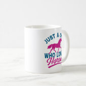 Nur ein Mädchen, das Pferde Liebe Kaffeetasse (VorderseiteRechts)