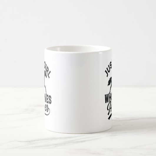Nur ein Mädchen, das Pferde Liebe Kaffeetasse (Mittel)