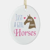 Nur ein Mädchen, das Pferde Liebe Keramik Ornament (Rechts)