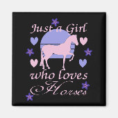 Nur ein Mädchen, das Pferde Liebe Magnet (Vorne)