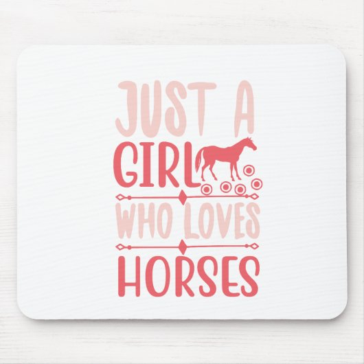 Nur ein Mädchen, das Pferde Liebe Mousepad (Vorne)