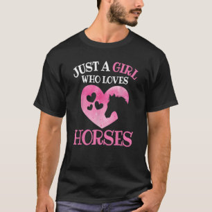 Nur ein Mädchen, das Pferde Liebe Pferd Reitstall  T-Shirt