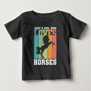 Nur ein Mädchen, das Pferde Liebe PferdeGirl Baby T-shirt
