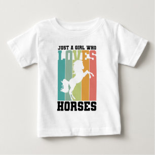 Nur ein Mädchen, das Pferde Liebe PferdeGirl Baby T-shirt